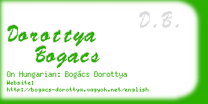 dorottya bogacs business card